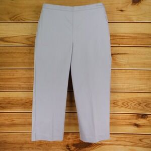 Alfred Dunner Stretch Waist Dress Pants Womens Sz 18P Gray Classic Easy Care NWT